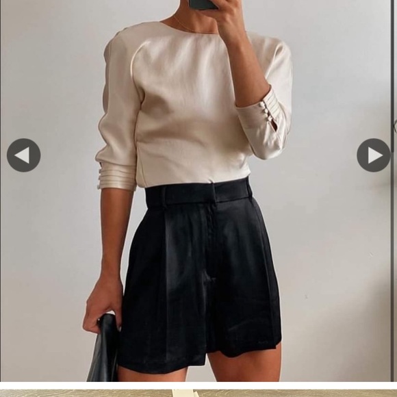 Zara Satin Effect Black Shorts and Top Set in Small - Picture 8 of 16